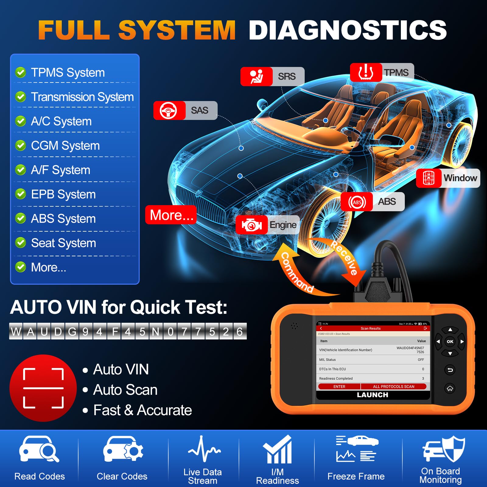 Amazon.co.jp: LAUNCH X431 Creader Elite 2.0 BBA BMW、Benz、Audi